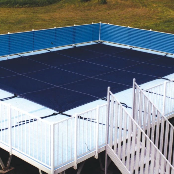 Doheny's 15 Year Mesh On-Ground Safety Cover For 12x20 Ft Rectangular Pool, Blue 2 Doheny's 15 Year Mesh On-Ground Safety Cover For 12x20 Ft Rectangular Pool, Blue - Image 2