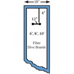 SR Smith Fibre-Dive Replacement Diving Board, 6 Ft, Blue -Haris Pool Shop 4611 b sq 1