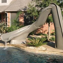 SR Smith Turbo Twister Pool Slide, Left Turn, Gray Granite 13 SR Smith Turbo Twister Pool Slide, Left Turn, Gray Granite -Haris Pool Shop 4637 c sq 2