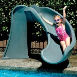 SR Smith Cyclone Swimming Pool Slide, Taupe