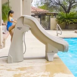 SR Smith SlideAway Removable Pool Slide, Taupe 6 SR Smith SlideAway Removable Pool Slide, Taupe -Haris Pool Shop 62600taup c sq