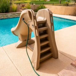 SR Smith SlideAway Removable Pool Slide, Taupe 7 SR Smith SlideAway Removable Pool Slide, Taupe -Haris Pool Shop 62600taup d sq