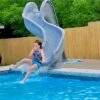 Global Pool Products Rip Tide Pool Slide, Left Turn, Grey