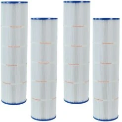 Pleatco Filtration PJAN115-PAK4-EC Pool Filter Cartridge Replacement For Unicel: C-7468-4, Filbur: FC-6410, OEM Part Numbers: A0558000, 4 Pack -Haris Pool Shop pjan115 pak4 ec main
