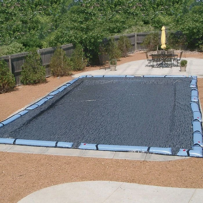 Hi-Tech Micro Mesh Winter Cover For 12x20 Ft Rectangular Pools, 8 Year Warranty, With 8 Water Bags 1 Hi-Tech Micro Mesh Winter Cover For 12x20 Ft Rectangular Pools, 8 Year Warranty, With 8 Water Bags